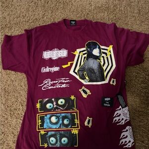 🪲 Civil Regime x Beetlejuice Graphic Tee (Burgundy